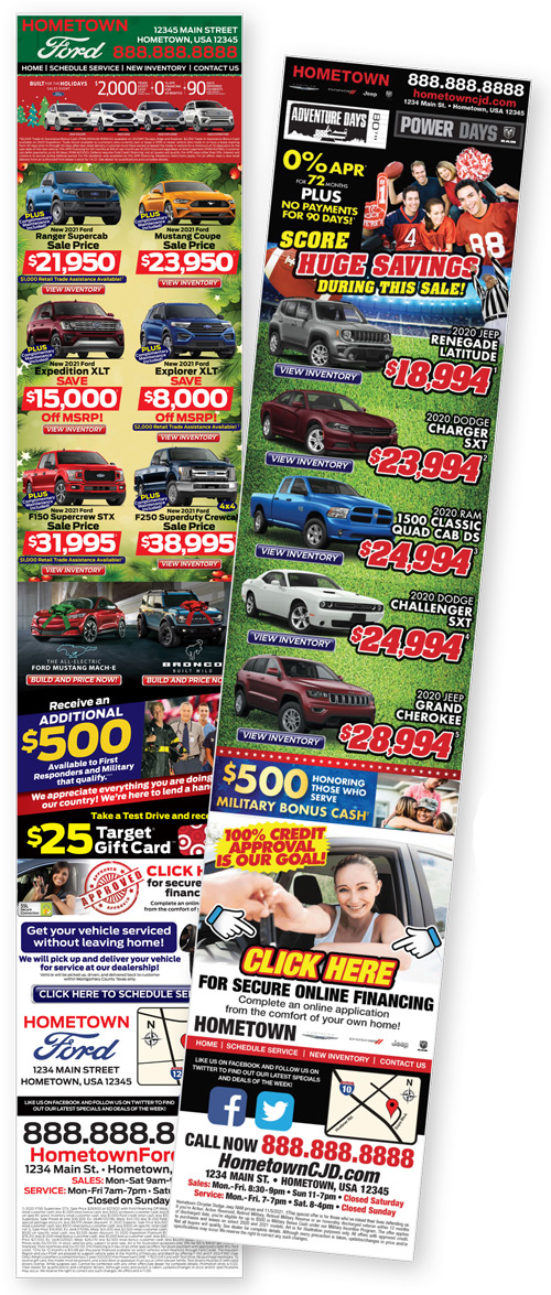 Example of E-blasts, email marketing